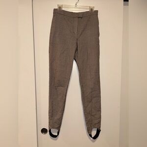 Burberry Womens Tan Checkered Dress Pants